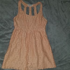 forever21 peach lace mini dress